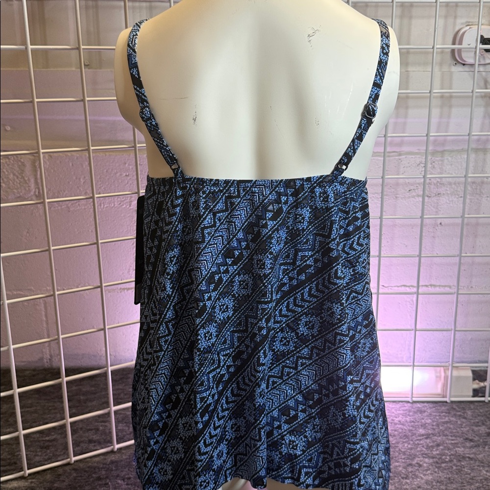 Miraclesuit Blue Patterned Bikini Top - Picture 3 of 5